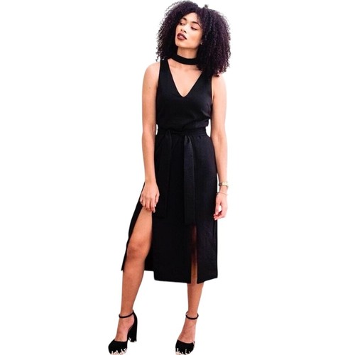 Lavish alice black choker neck - black,